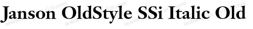 Janson OldStyle SSi Italic Oldstyle Figures字体转换